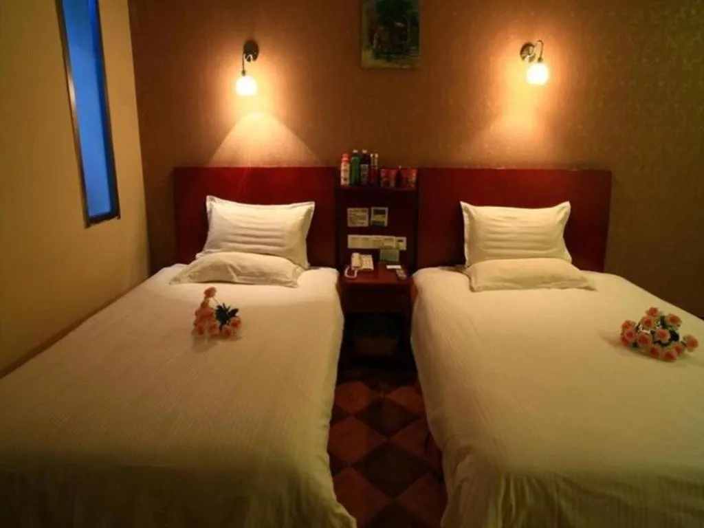 Bed in GreenTree Inn Rizhao Train Station
