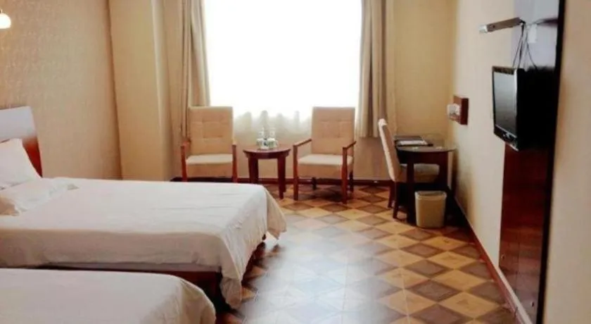 Bed in GreenTree Inn Rizhao Train Station