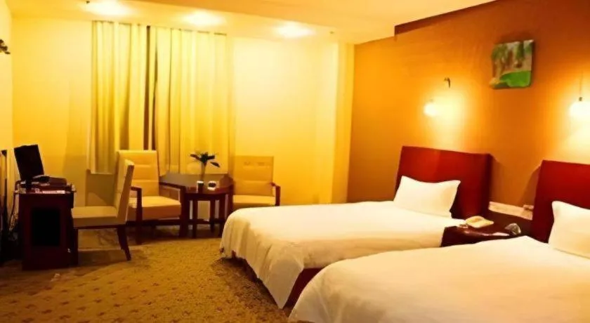 Bed in GreenTree Inn Rizhao Train Station