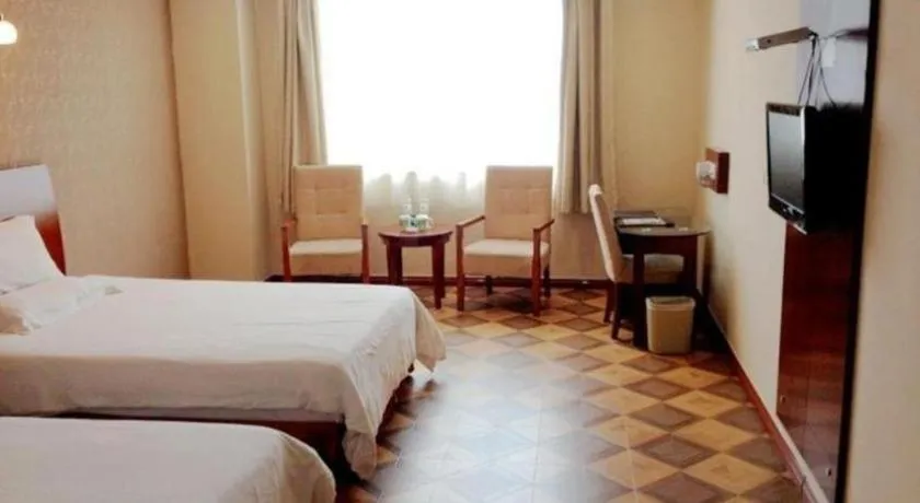 Bed in GreenTree Inn Rizhao Train Station