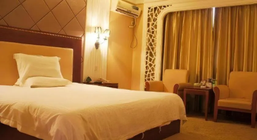 Bed in GreenTree Inn Rizhao Train Station