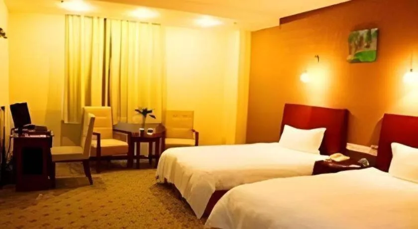 Bed in GreenTree Inn Rizhao Train Station