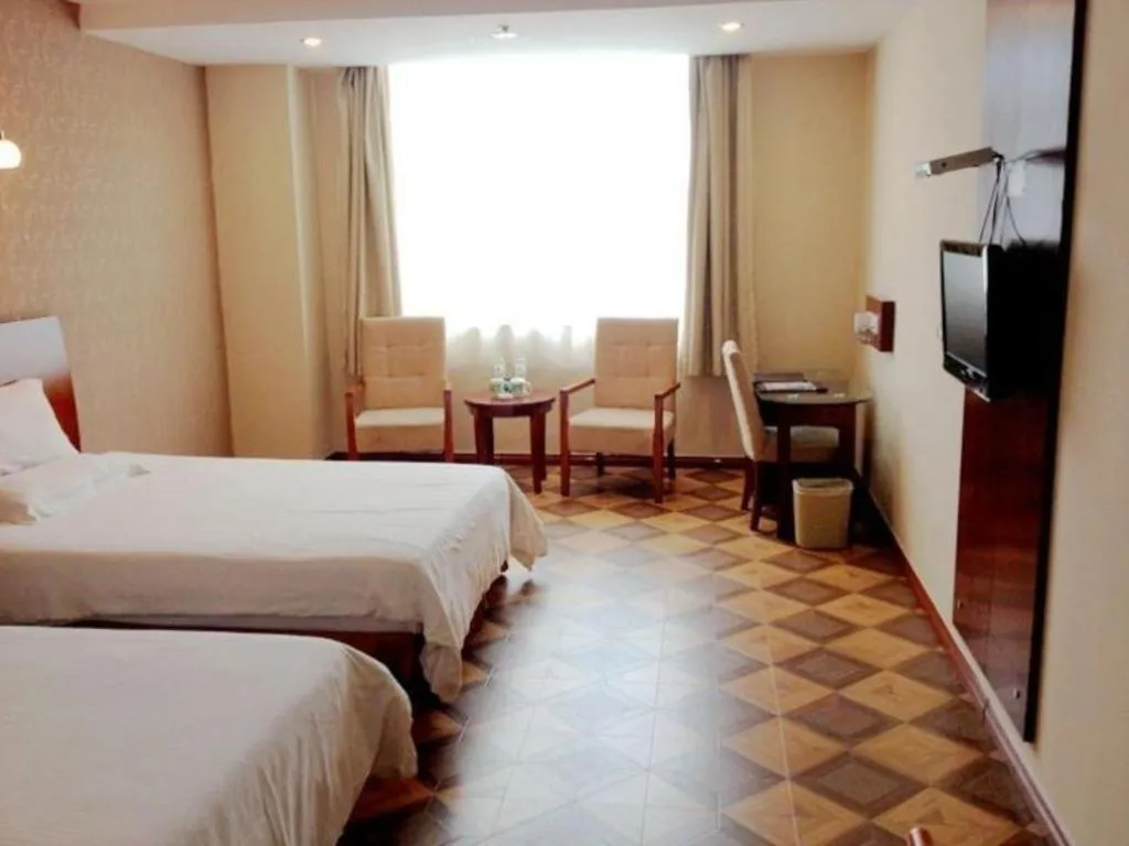 Bed in GreenTree Inn Rizhao Train Station