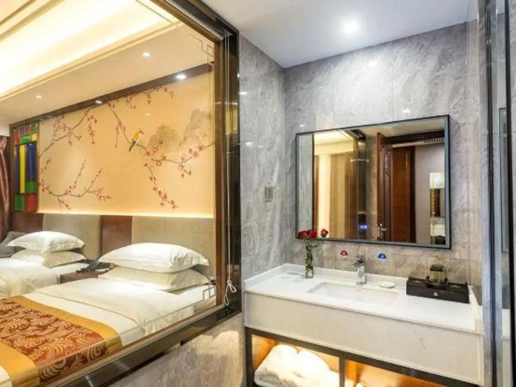 Bed in Nan Guo Hotel