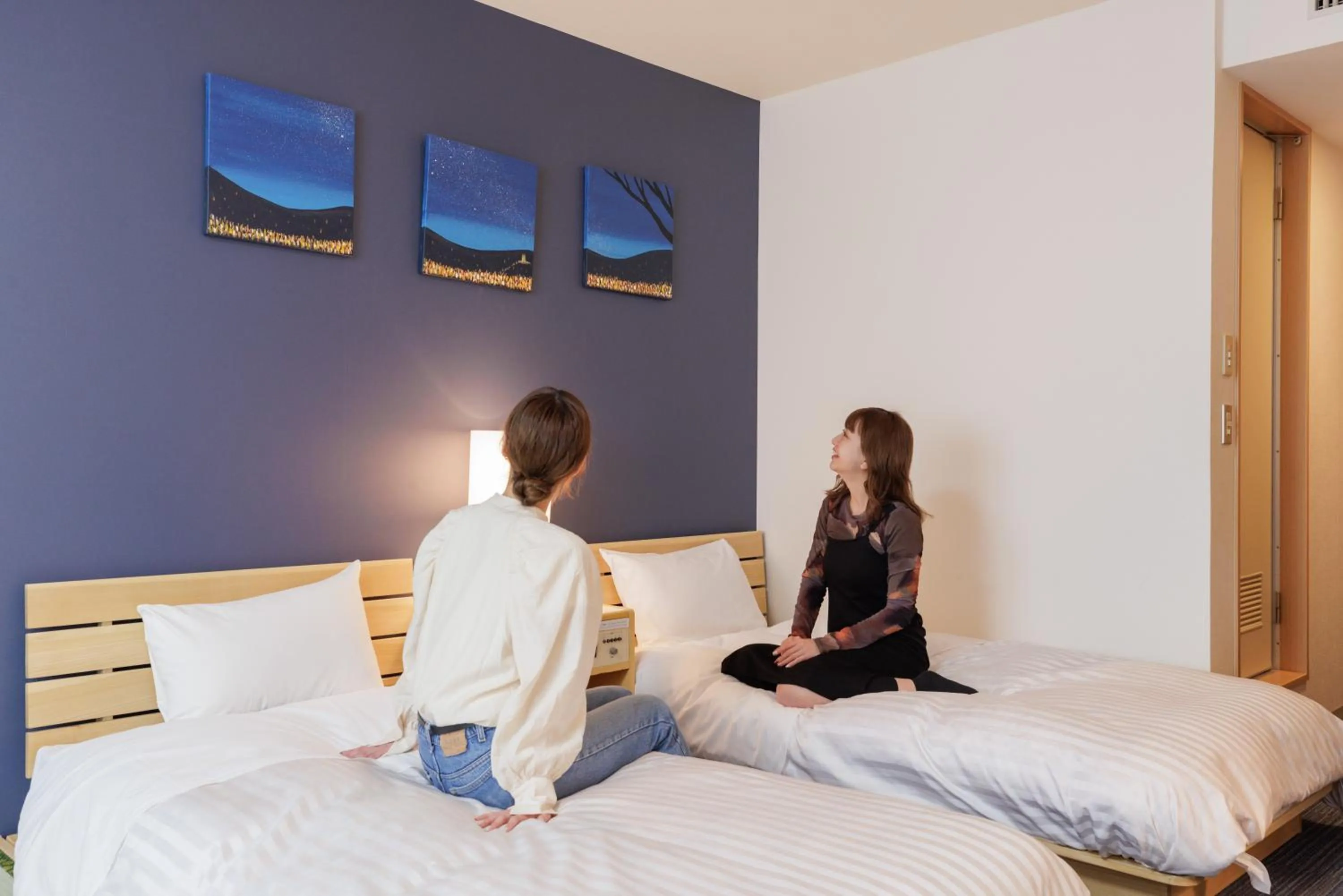 People, Bed in Ashibetsu Onsen Starlight Hotel