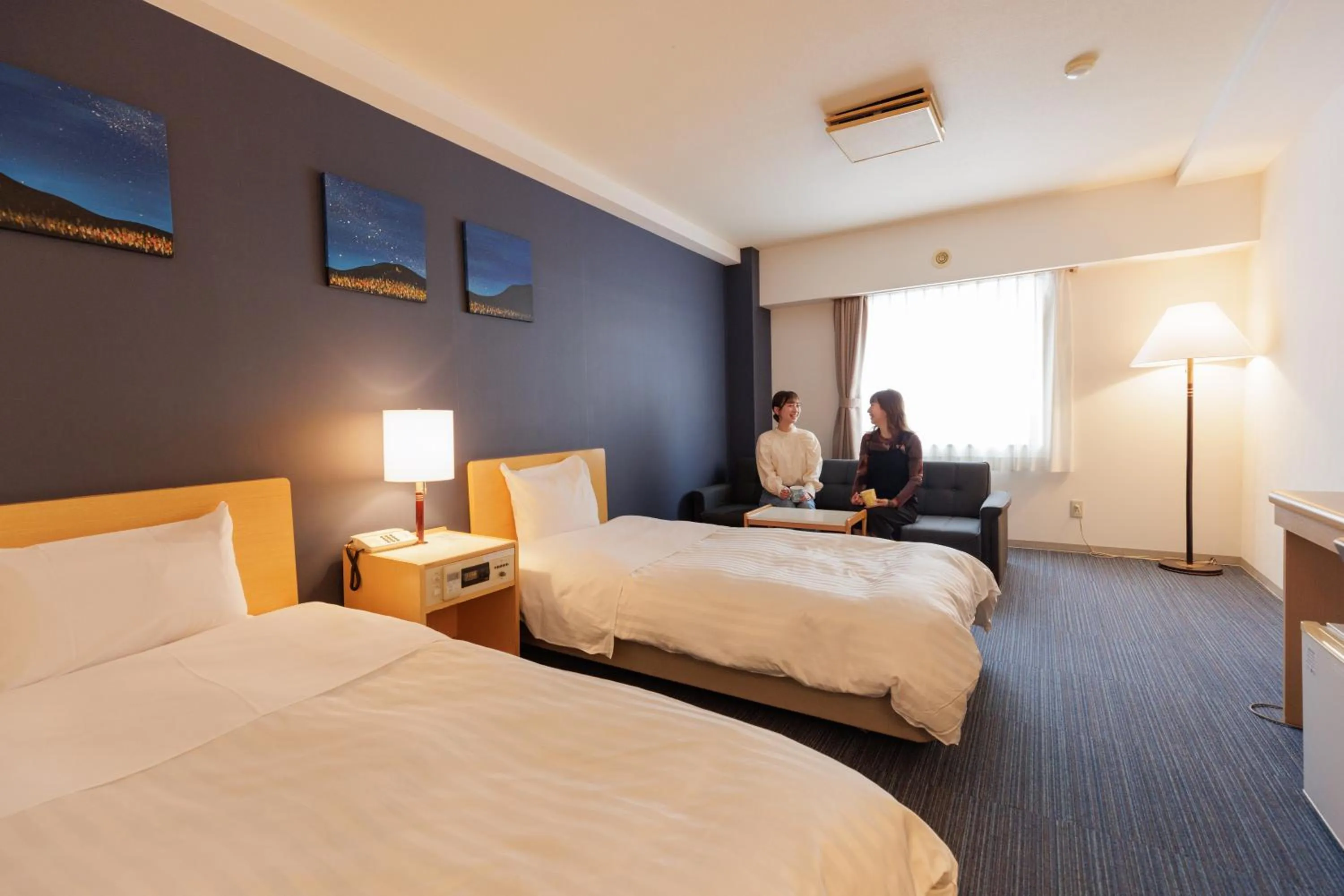 People, Bed in Ashibetsu Onsen Starlight Hotel