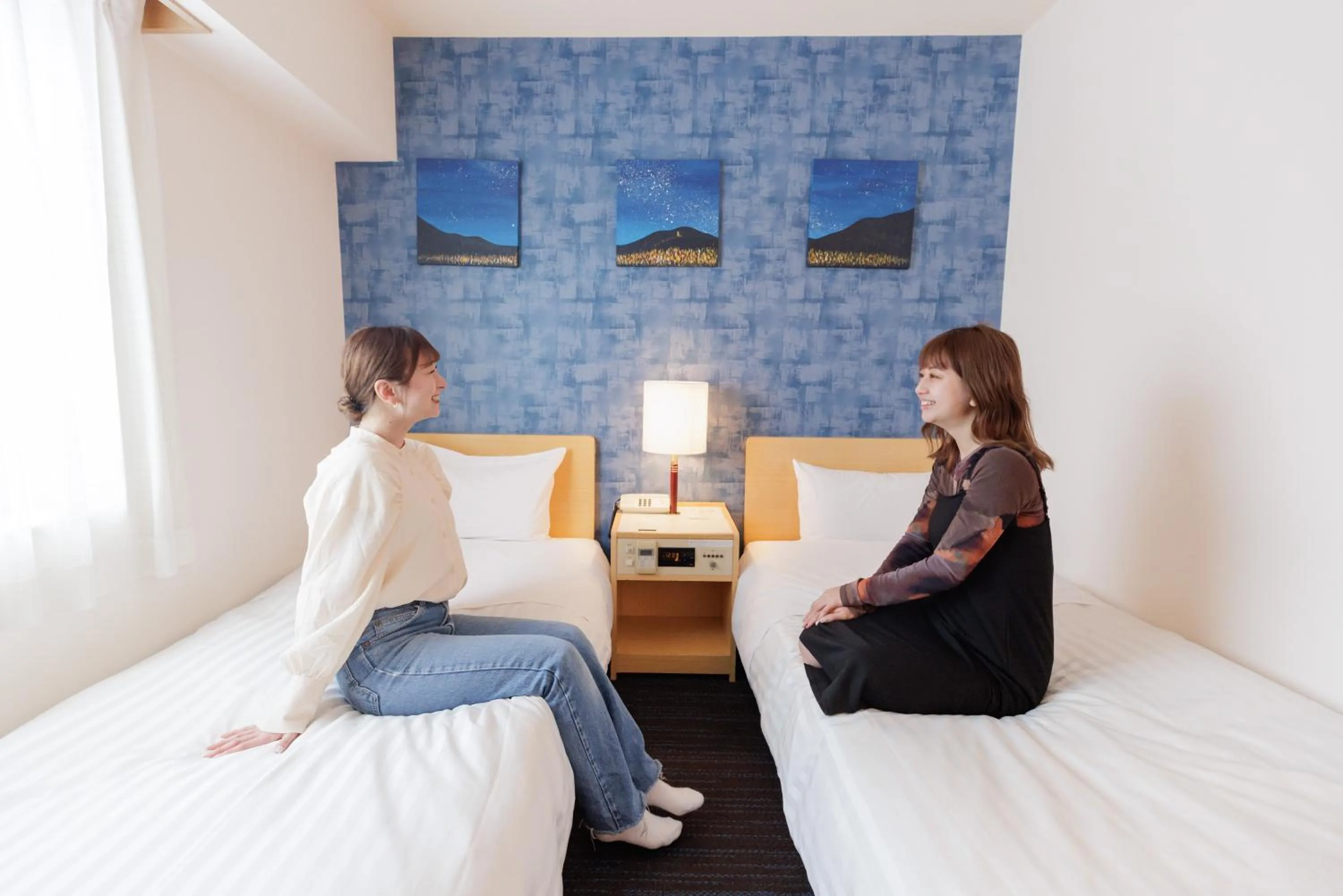 People, Bed in Ashibetsu Onsen Starlight Hotel