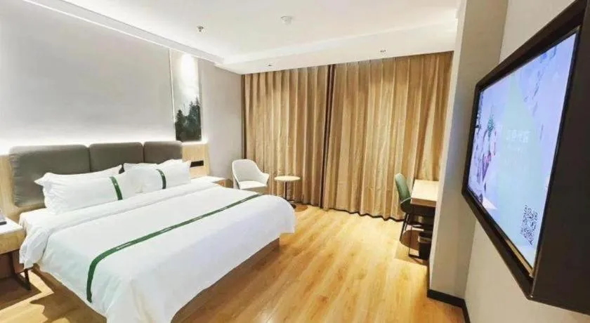 Bed in GreenTree Inn Hebei Langfang Bazhou Railway Station West Yingbin Road Express Hotel