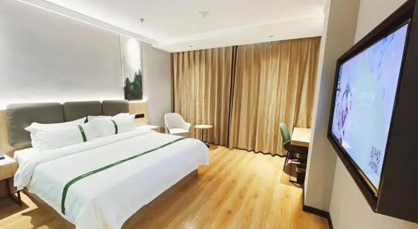 Bed in GreenTree Inn Hebei Langfang Bazhou Railway Station West Yingbin Road Express Hotel