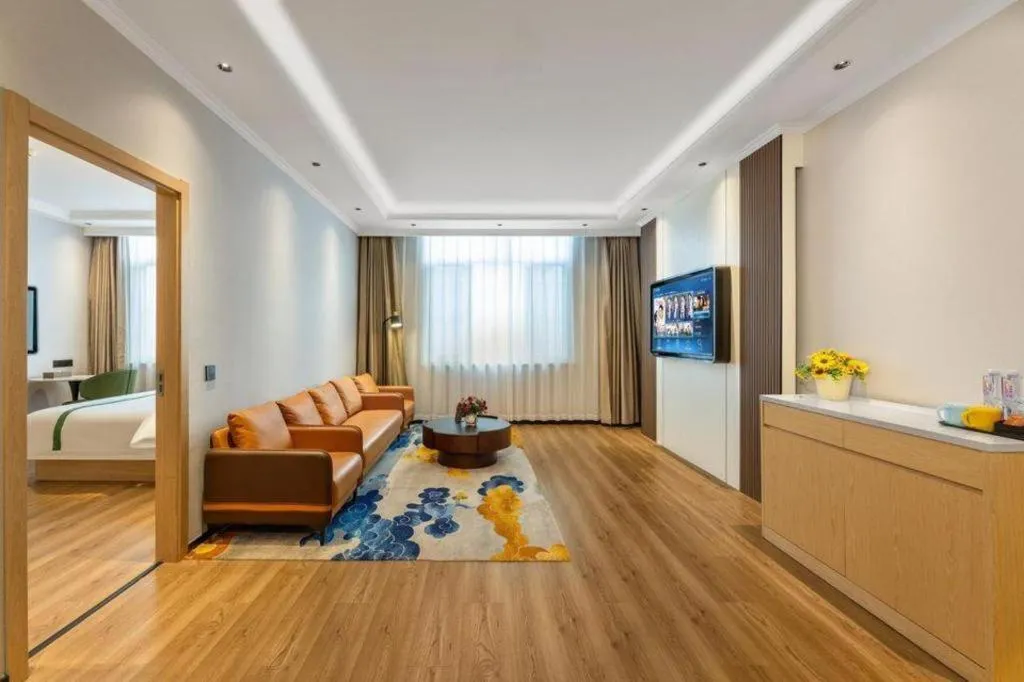 Bed in GreenTree Inn Hebei Langfang Bazhou Railway Station West Yingbin Road Express Hotel