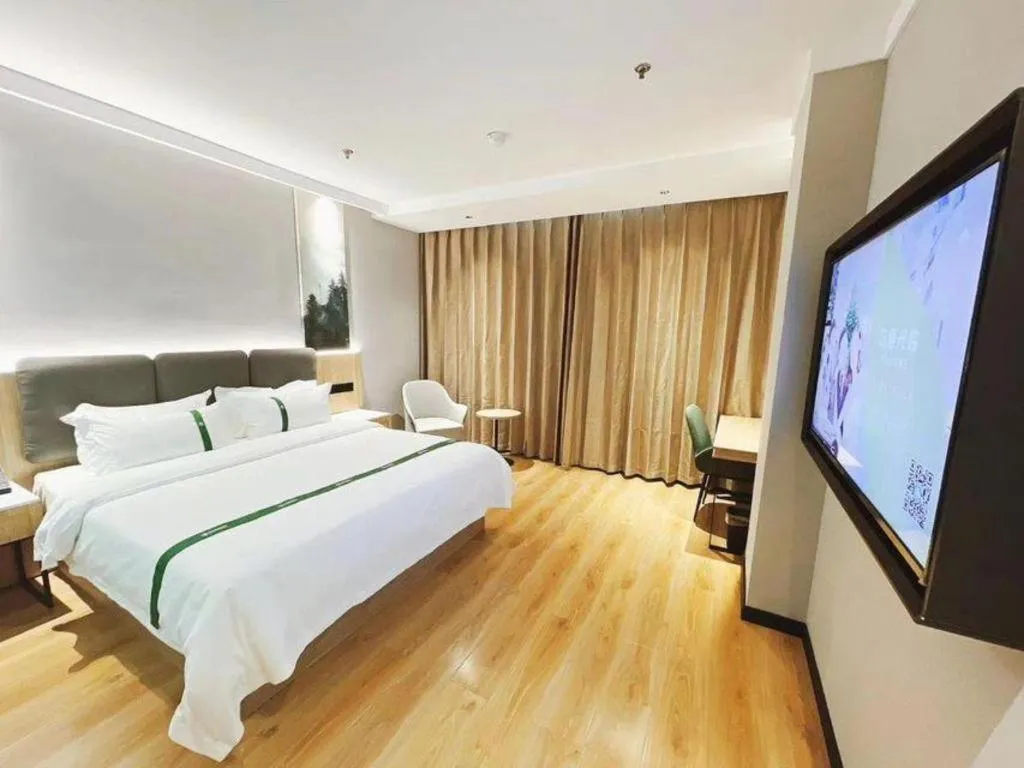 Bed in GreenTree Inn Hebei Langfang Bazhou Railway Station West Yingbin Road Express Hotel