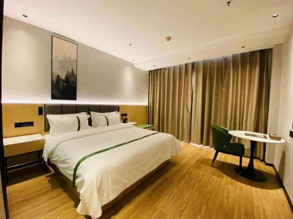 Bed in GreenTree Inn Hebei Langfang Bazhou Railway Station West Yingbin Road Express Hotel