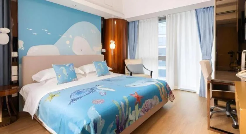 Bed in Huafa Executive Apartment Hotel Zhuhai