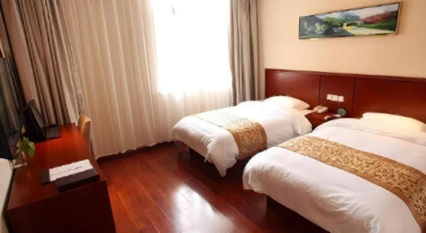 Bed in GreenTree Inn Shanghai Songjiang WanDa Plaza RonGMEi Road Express Hotel