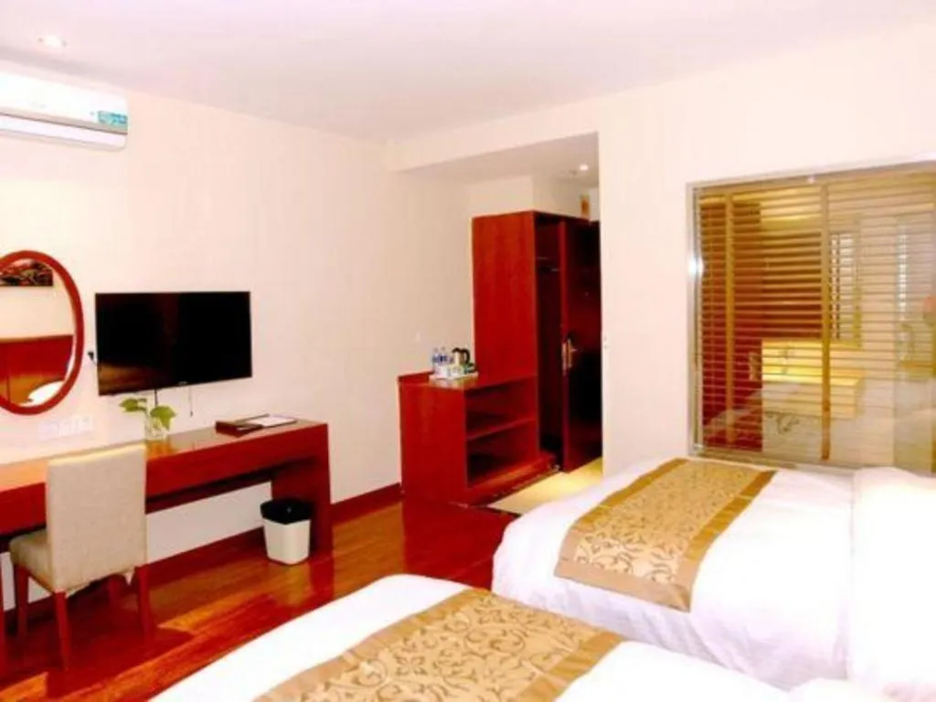 Bed in GreenTree Inn Shanghai Songjiang WanDa Plaza RonGMEi Road Express Hotel