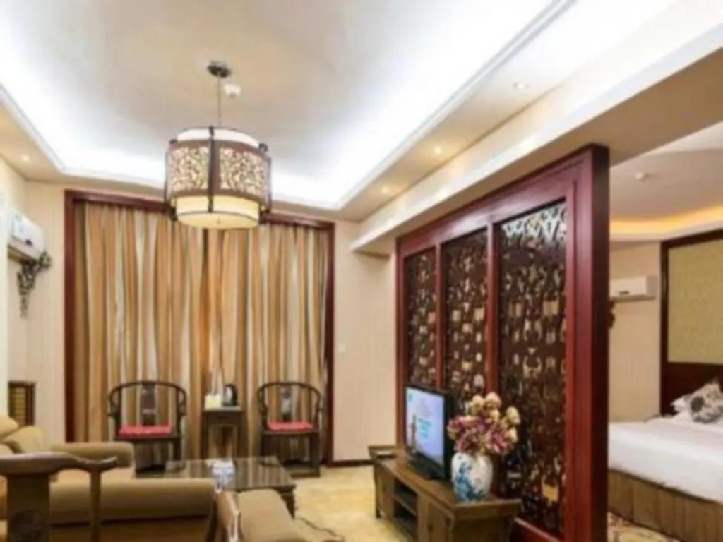 Bed in Vienna Hotel Yangzhou Yangzhou Slender West Lake Wenchangge