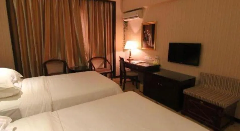 Bed in Vienna Hotel Yangzhou Yangzhou Slender West Lake Wenchangge