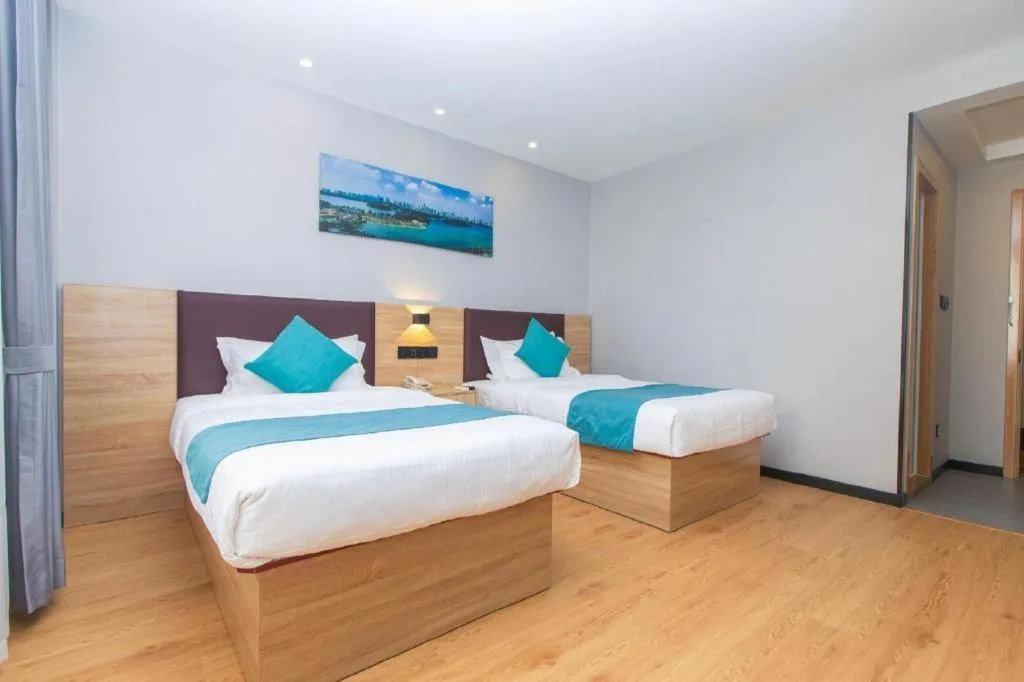 Bed in GreenTree Inn Nanjing Confucius Temple Sanshan Street Subway Station Express Hotel