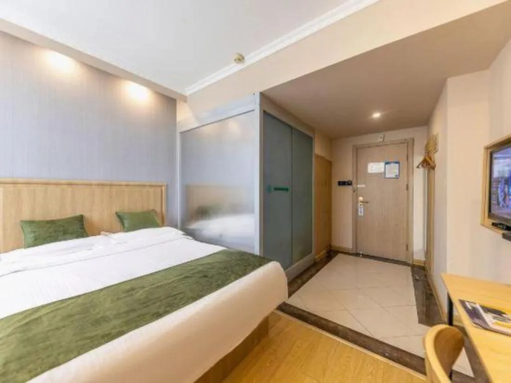 Bed in GreenTree Inn Lanzhou Gongjiawan Yangjiaqiao Express Hotel