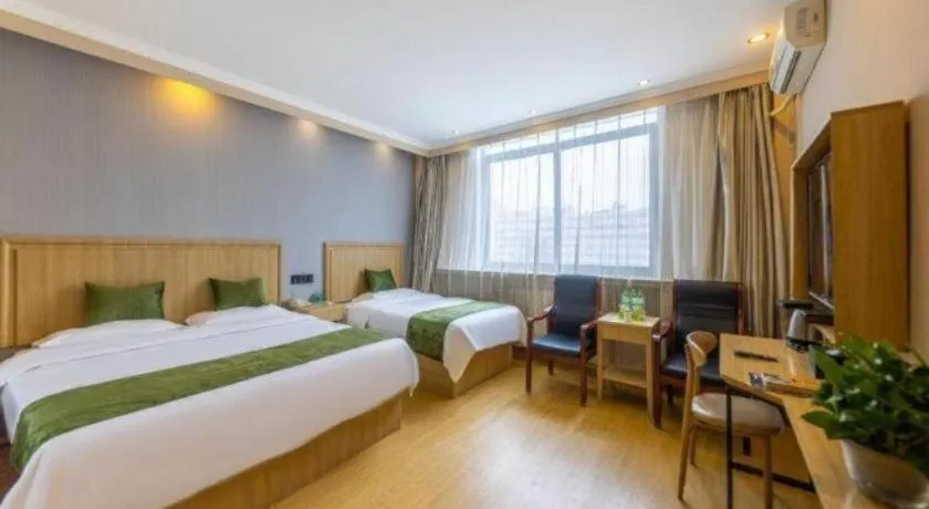 Bed in GreenTree Inn Lanzhou Gongjiawan Yangjiaqiao Express Hotel