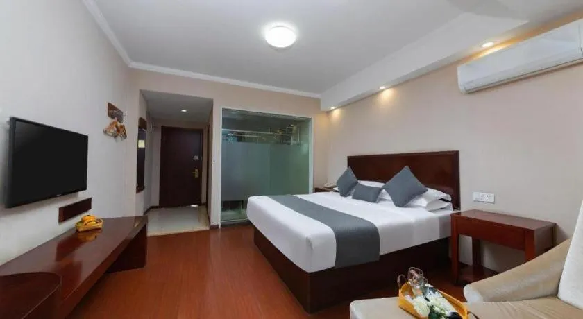 Bed in GreenTree Inn JinDeZhen People Square Taoxichuan Wenchuang Street