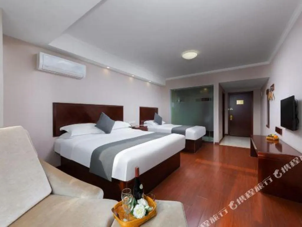 Bed in GreenTree Inn JinDeZhen People Square Taoxichuan Wenchuang Street