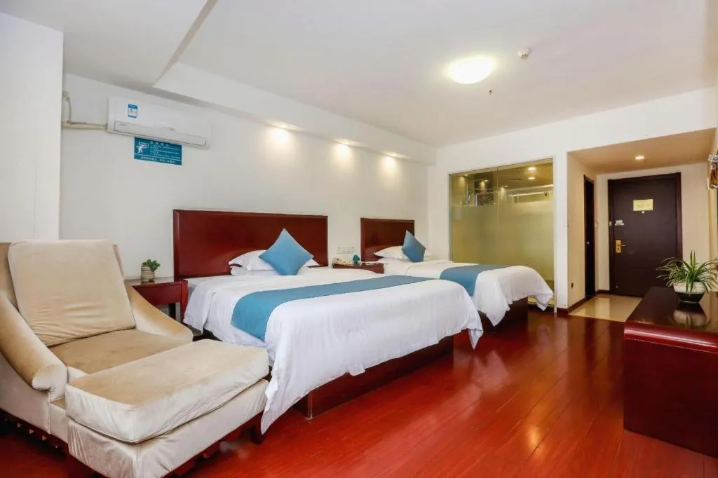 Bed in GreenTree Inn JinDeZhen People Square Taoxichuan Wenchuang Street