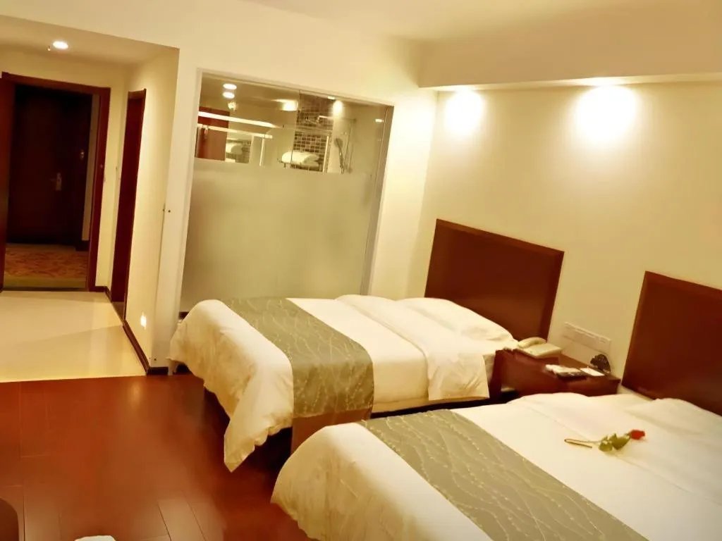 Bed in GreenTree Inn JinDeZhen People Square Taoxichuan Wenchuang Street