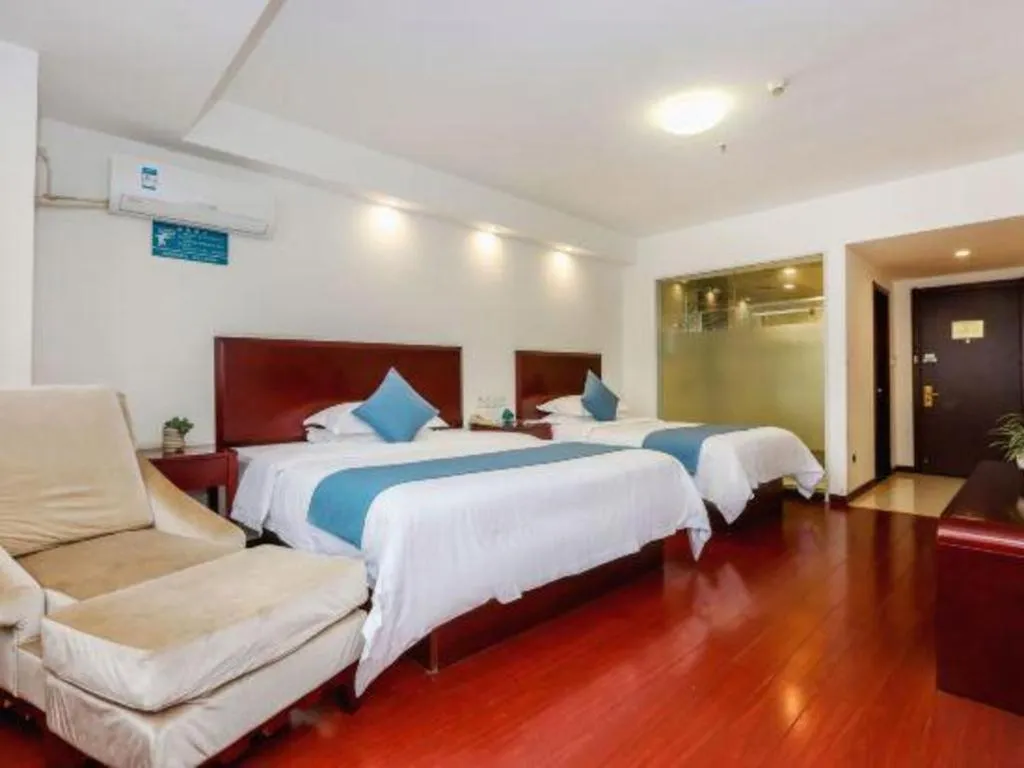 Bed in GreenTree Inn JinDeZhen People Square Taoxichuan Wenchuang Street