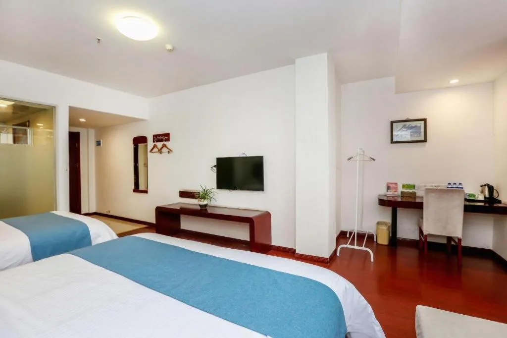 Bed in GreenTree Inn JinDeZhen People Square Taoxichuan Wenchuang Street