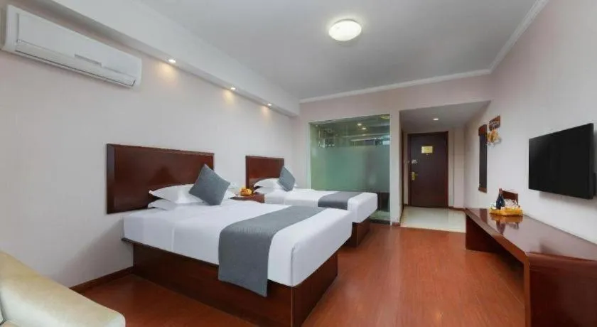 Bed in GreenTree Inn JinDeZhen People Square Taoxichuan Wenchuang Street