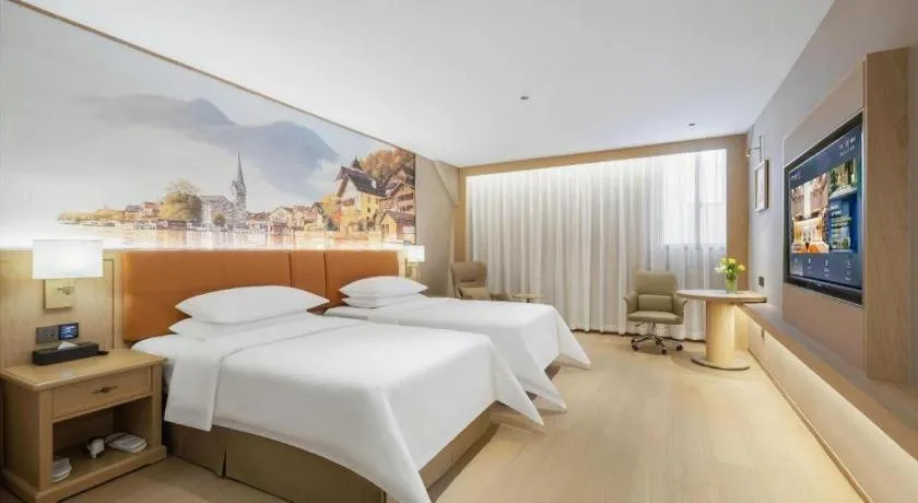 Bed in Vienna Classic Hotel Suzhou Likou Furniture Market Metro Station