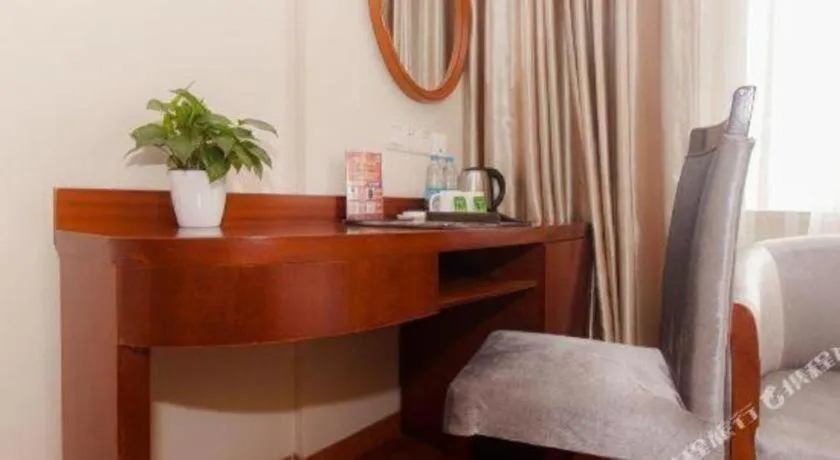 Bed in GreenTree Inn Wuxi Donggang Town Donghutang Shell Hotel