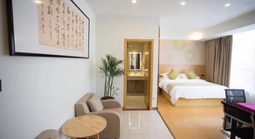 Bed in GreenTree Inn Huainan Shou County Zijin Road Express Hotel