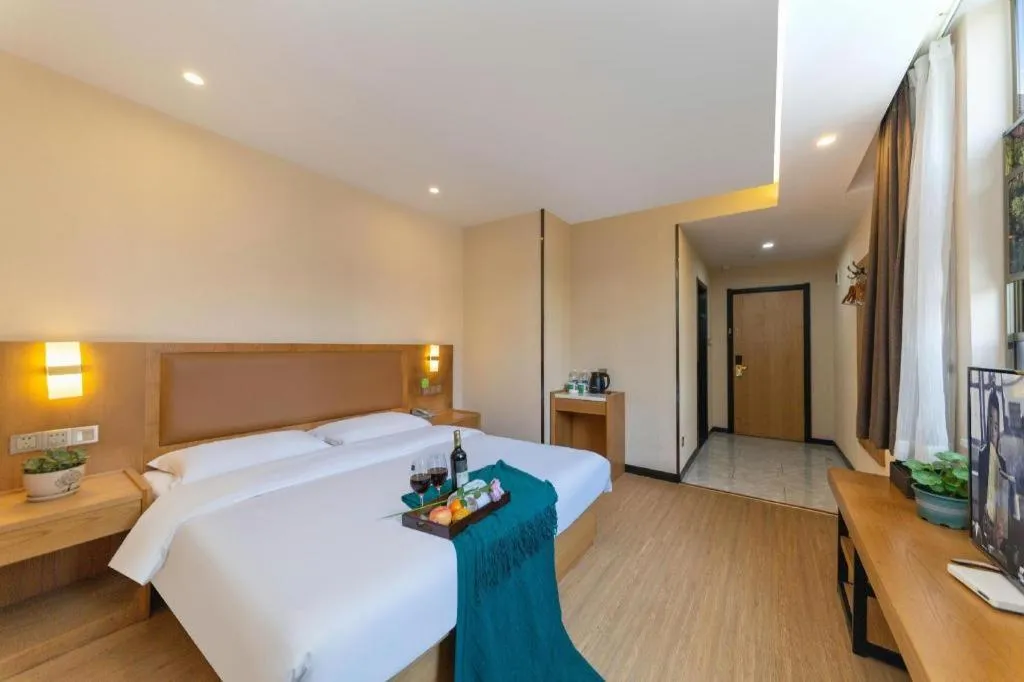 Bed in GreenTree Inn Huangshi Huahu Development Zone Daquan Road