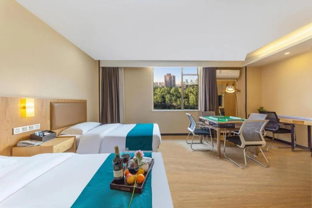 Bed in GreenTree Inn Huangshi Huahu Development Zone Daquan Road