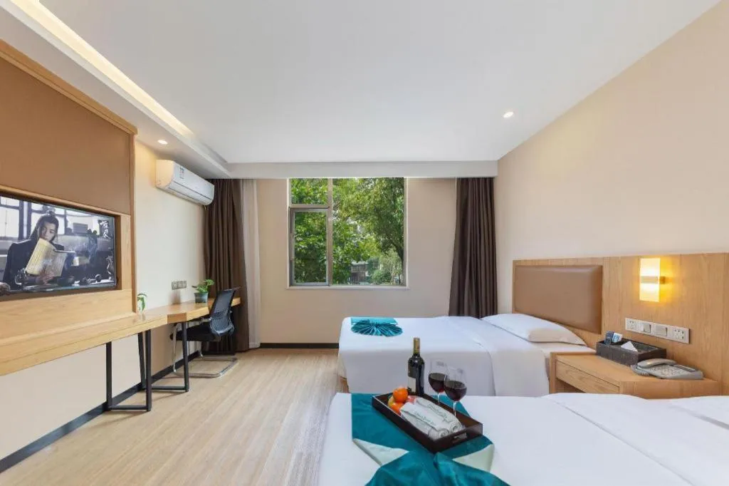 Bed in GreenTree Inn Huangshi Huahu Development Zone Daquan Road