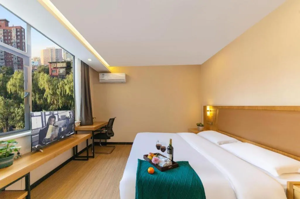 Bed in GreenTree Inn Huangshi Huahu Development Zone Daquan Road