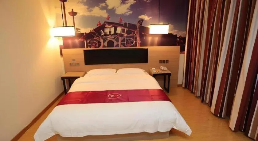 Bed in Thank Inn Hotel Ningxia Yinchuan Xixia District Tongxin Road