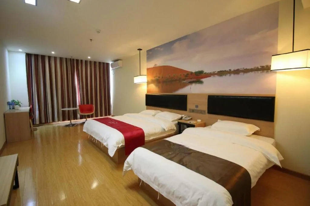 Bed in Thank Inn Hotel Ningxia Yinchuan Xixia District Tongxin Road