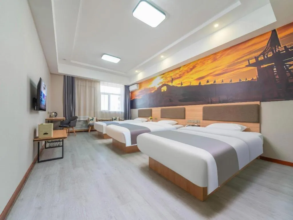 Bed in Thank Inn Hotel Ningxia Yinchuan Xixia District Tongxin Road