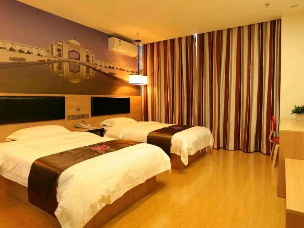 Bed in Thank Inn Hotel Ningxia Yinchuan Xixia District Tongxin Road