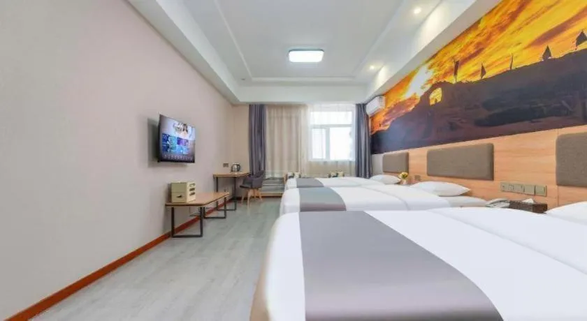 Bed in Thank Inn Hotel Ningxia Yinchuan Xixia District Tongxin Road