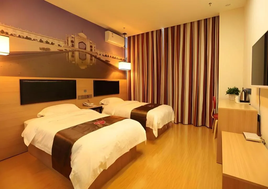 Bed in Thank Inn Hotel Ningxia Yinchuan Xixia District Tongxin Road
