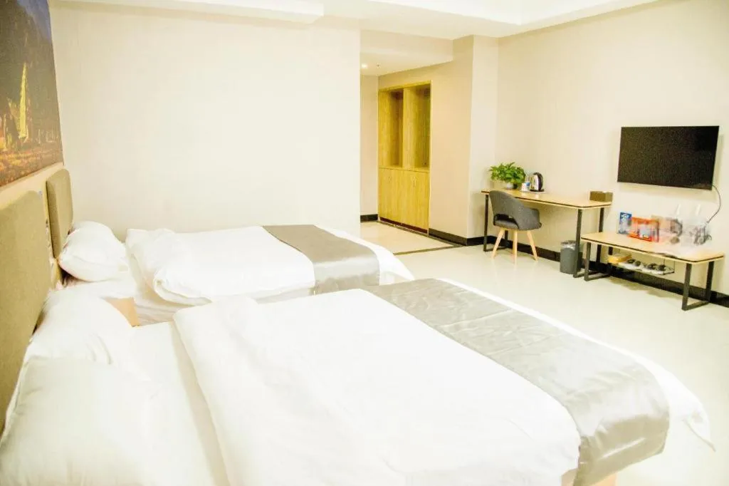 Bed in Thank Inn Hotel Ningxia Yinchuan Xixia District Tongxin Road