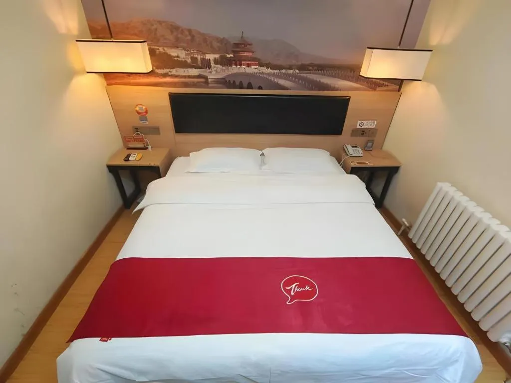 Bed in Thank Inn Hotel Ningxia Yinchuan Xixia District Tongxin Road