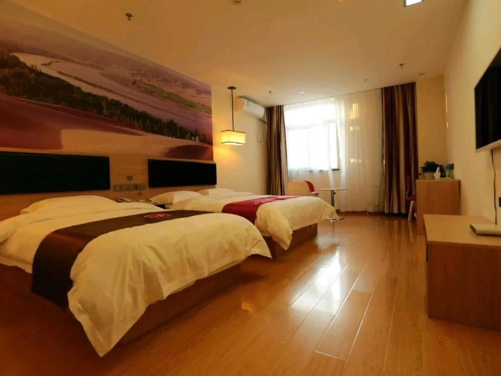 Bed in Thank Inn Hotel Ningxia Yinchuan Xixia District Tongxin Road