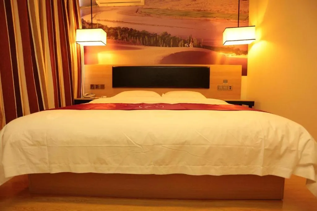 Bed in Thank Inn Hotel Ningxia Yinchuan Xixia District Tongxin Road