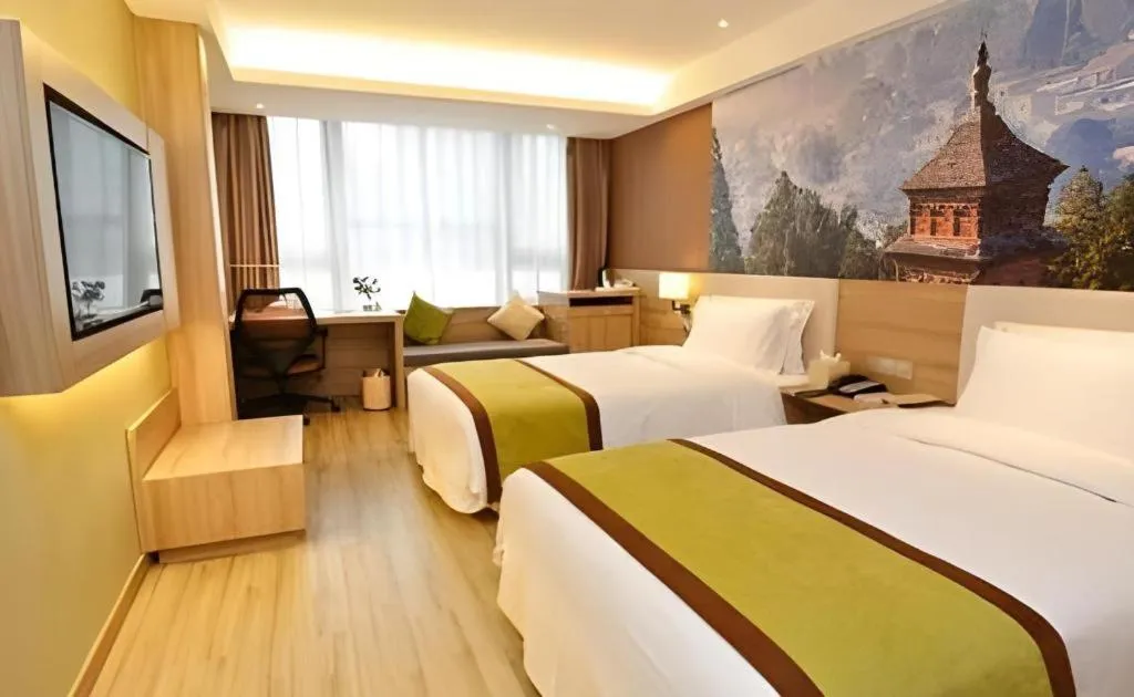 Bed in Atour Hotel Xi'an High Tech Dazhai Road