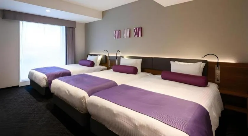 Bed in KEIKYU EX INN Haneda Innovation City 2 minutes walk from HICity Exit of Tenkubashi Station